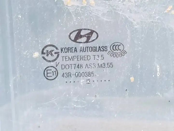 Hyundai Santa Fe (2009 - 2012) 43R000385 Стекло задней двери — фото 6