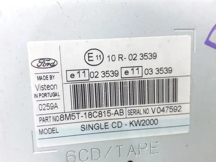 Ford Focus (2005 - 2008) 8M5T18C815AB Магнитола / мультимедийная система — фото 3