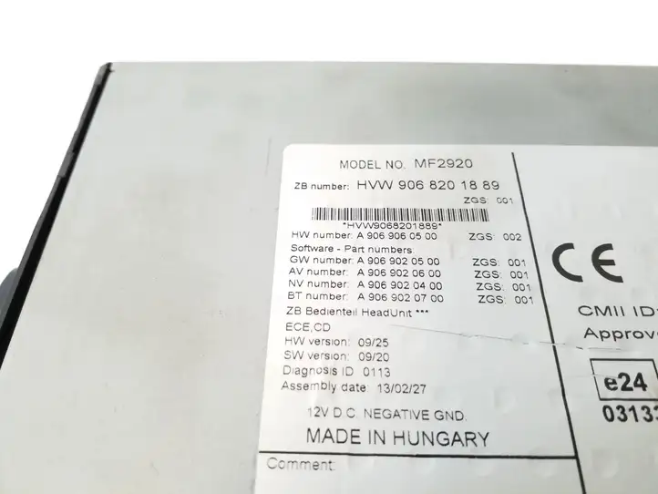 Mercedes-Benz Sprinter W906 (2006 - 2018) A9068201889 Магнитола / мультимедийная система — фото 4