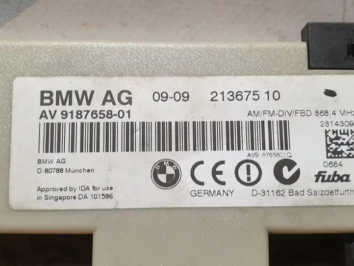 BMW 3 E92 E93 (2005 - 2014) 9187658 Усилитель антенны — фото 4