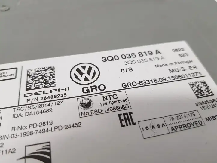 Volkswagen Golf VII (2013 - 2019) 3Q0035819A Магнитола / мультимедийная система — фото 3