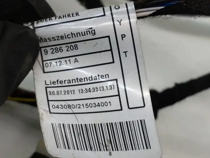 BMW 3 F30 F35 F31 (2012 - 2018) 9286219 Проводка передней двери — фото 4