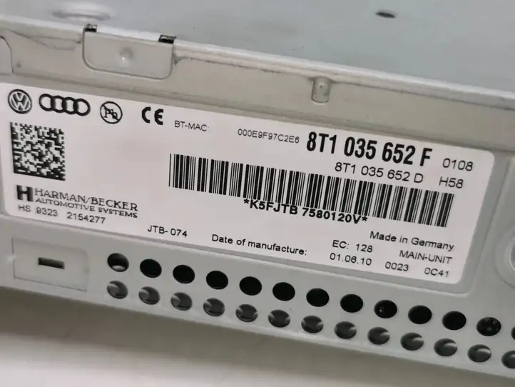 Audi A4 S4 B8 8K (2007 - 2011) 8T1035652D Магнитола / мультимедийная система — фото 6