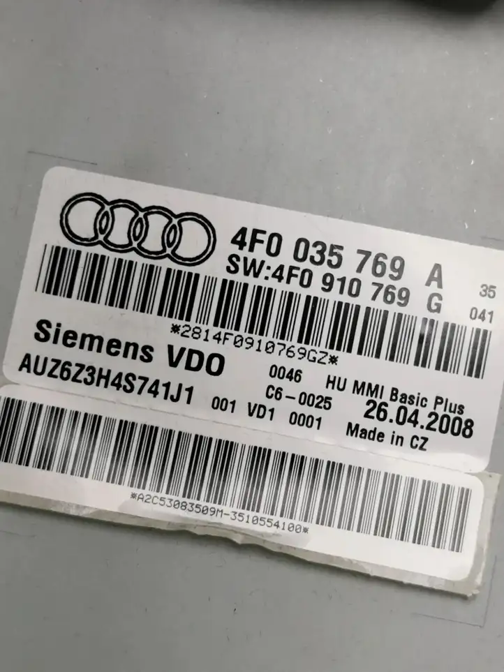Audi A6 S6 C6 4F (2008 - 2011) 4F0035769A Магнитола / мультимедийная система — фото 4