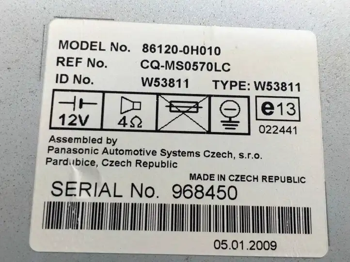 Toyota (2005 - 2014) 861200H010 Магнитола / мультимедийная система — фото 9