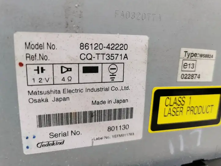 Toyota RAV 4 (XA30) (2006 - 2016) 8612042220 Магнитола / мультимедийная система — фото 4