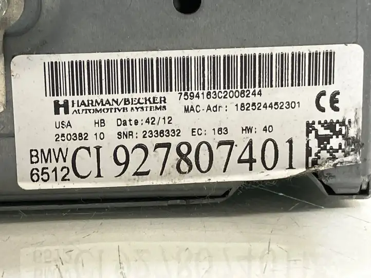 BMW X5 E70 (2006 - 2013) 927807401 Магнитола / мультимедийная система — фото 6
