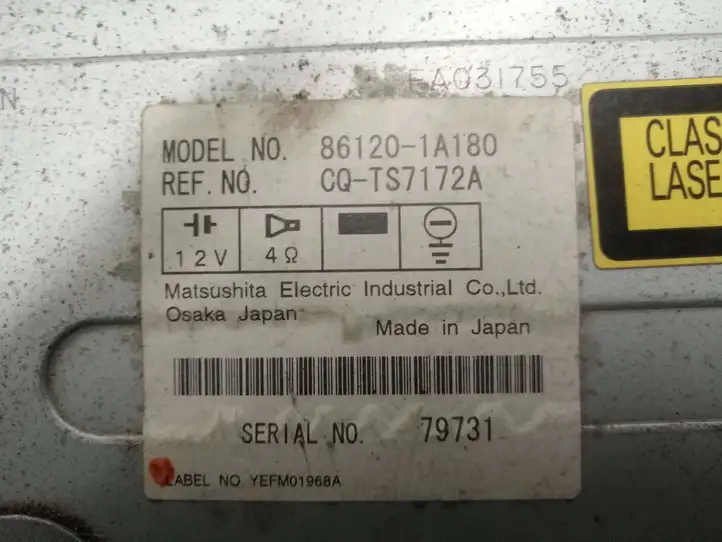 Toyota Corolla E120 E130 (2000 - 2004) 861201A180 Магнитола / мультимедийная система — фото 5