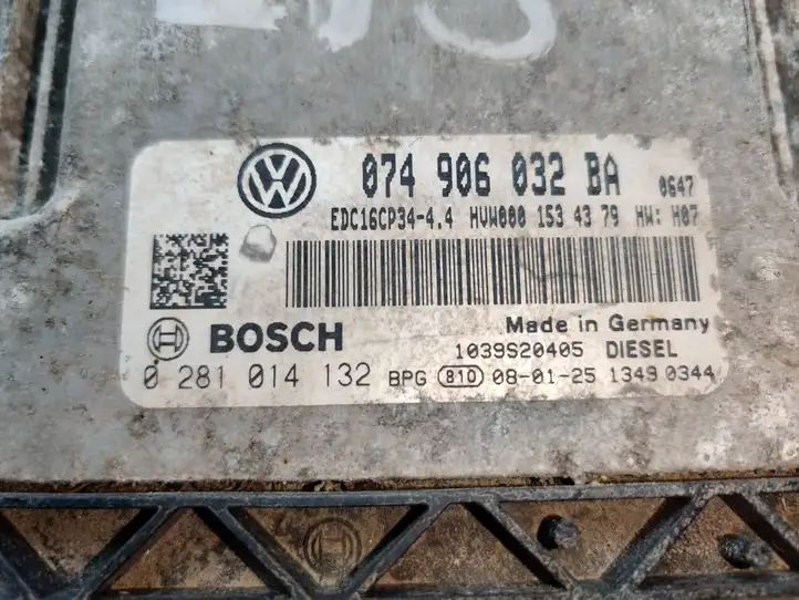 Volkswagen Crafter (2006 - 2016) 074906032BA Блок управления двигателем (ЭБУ) — фото 4