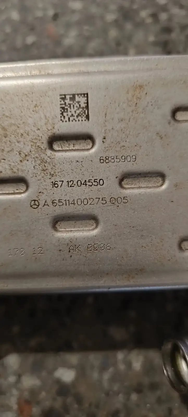 Mercedes-Benz E W212 (2009 - 2016) A6511400275 Охладитель клапана EGR — фото 3