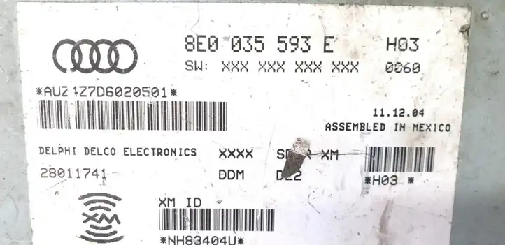 Audi A4 S4 B6 8E 8H (2000 - 2006) 8E0035593E Магнитола / мультимедийная система — фото 3