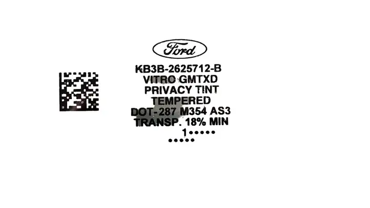 Ford Ranger (2019 - ) KB3B2625712 Стекло задней двери — фото 2