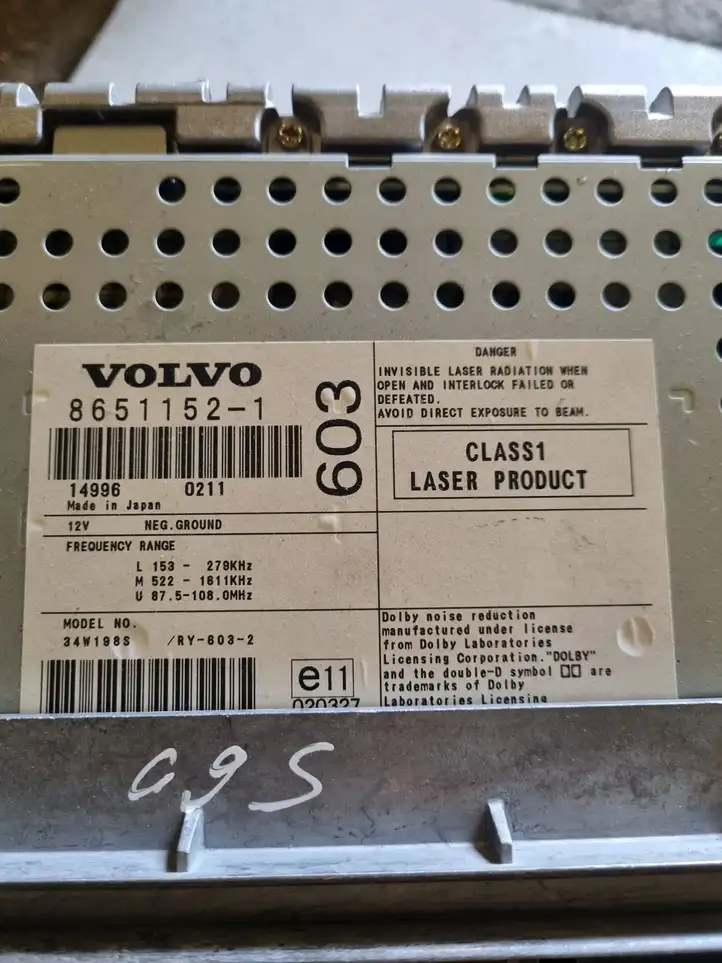 Volvo S60 (2000 - 2004) 86511521 Магнитола / мультимедийная система — фото 3