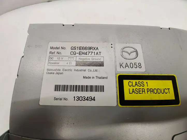 Mazda 6. (2009 - 2012)  GS1E669RXA Радио/ проигрыватель CD/DVD / навигация