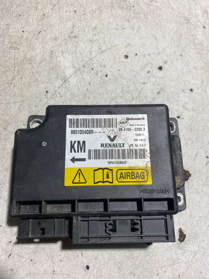 985100408R Renault Megane III Oro pagalvių valdymo blokas