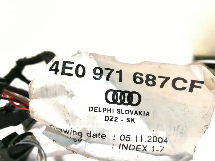 Audi A8 S8 D3 4E (2005 - 2007) 4E0971687CF Проводка задней двери — фото 4