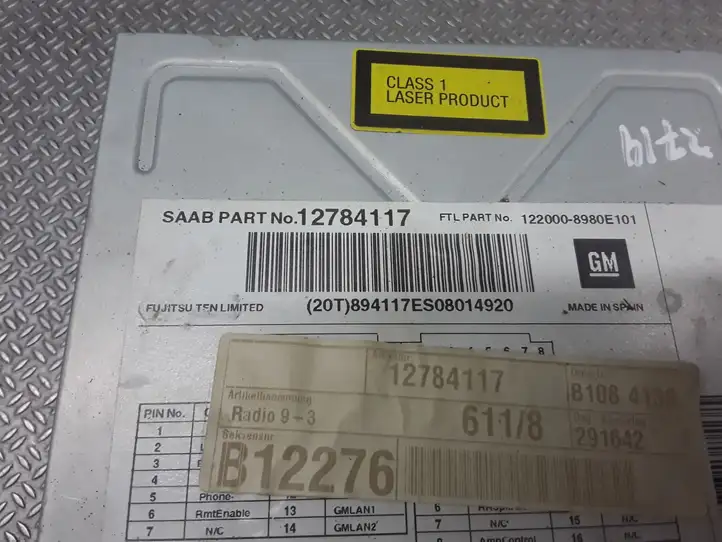 Saab 9-3 Ver2 (2008 - 2016) 12784117 Магнитола / мультимедийная система — фото 3