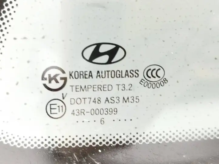 Hyundai Santa Fe (2005 - 2009) 43R000399 Заднее боковое стекло — фото 5