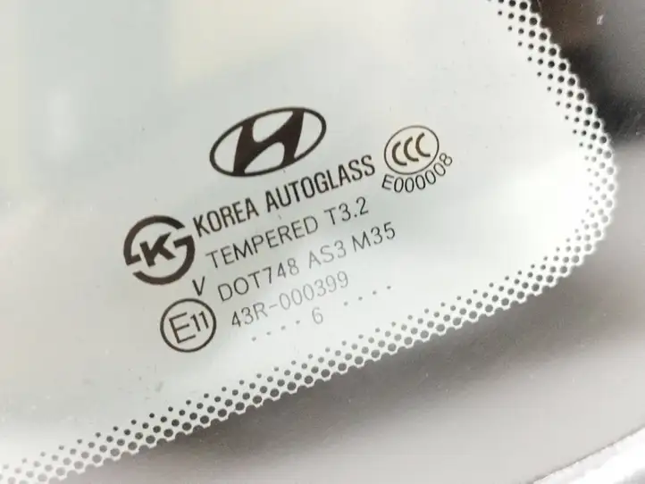 Hyundai Santa Fe (2005 - 2009) 43R000399 Заднее боковое стекло — фото 5
