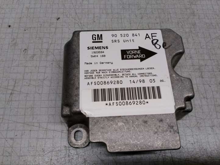 90520841AF Opel Astra G Oro pagalvių valdymo blokas