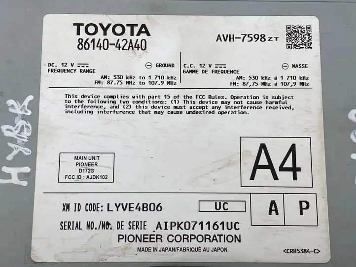 Toyota RAV 4 (XA50) (2018 - ) 8614042A40 Магнитола / мультимедийная система — фото 3