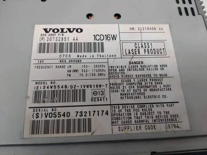 Volvo C30 (2007 - 2010) 30732851 Магнитола / мультимедийная система — фото 7