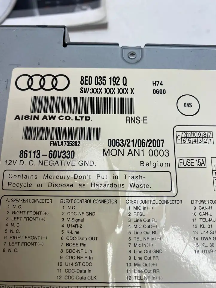 Audi A4 S4 B7 8E 8H (2004 - 2009) 8E0035192Q Магнитола / мультимедийная система — фото 2