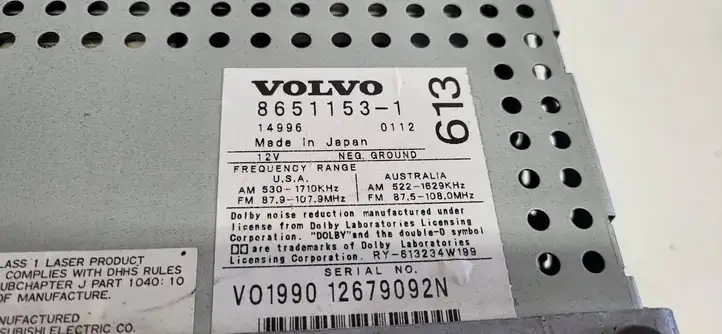 Volvo S60 (2000 - 2004) 01267909 Магнитола / мультимедийная система — фото 4