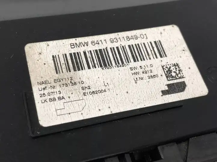 BMW 3 F30 F35 F31 (2012 - 2018) 9311849 Модуль управления кондиционером — фото 2
