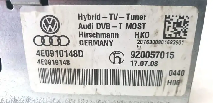 Audi A8 S8 D3 4E (2005 - 2007) 4E0910148D Магнитола / мультимедийная система — фото 2