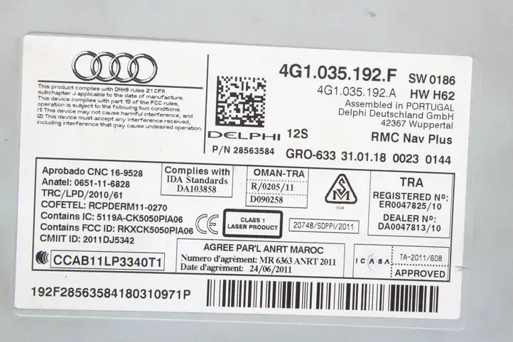 Audi A6 C7 (2014 - 2018) 4G1035192F Магнитола / мультимедийная система — фото 5