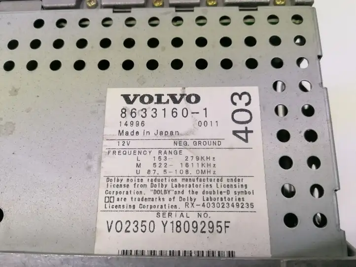 Volvo V70 (2000 - 2004) 86331601 Магнитола / мультимедийная система — фото 8