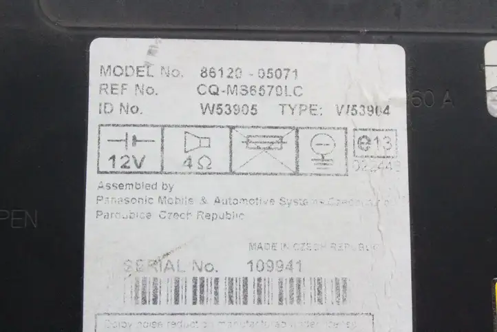 Toyota Avensis T250 (2003 - 2006) 8612005071 Магнитола / мультимедийная система — фото 5