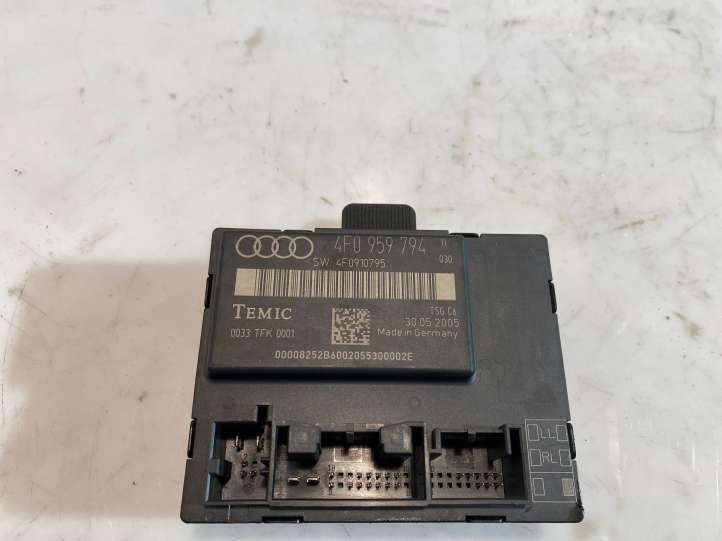 4F0959794 Audi A6 S6 C6 4F Durų elektronikos valdymo blokas