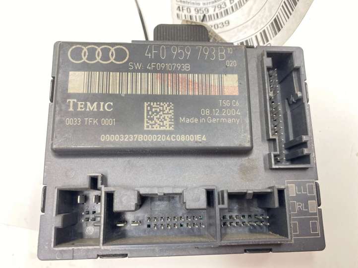 4F0959793B Audi A6 S6 C6 4F Durų elektronikos valdymo blokas