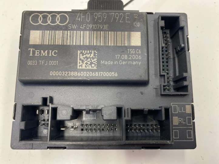 4F0959792E Audi A6 S6 C6 4F Durų elektronikos valdymo blokas