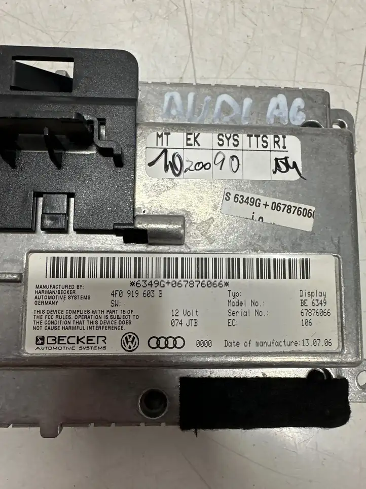 Audi A6 S6 C6 4F (2004 - 2008) 4F0919603B Магнитола / мультимедийная система — фото 2