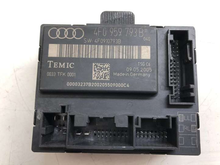 4F0959793B Audi A6 S6 C6 4F Durų elektronikos valdymo blokas