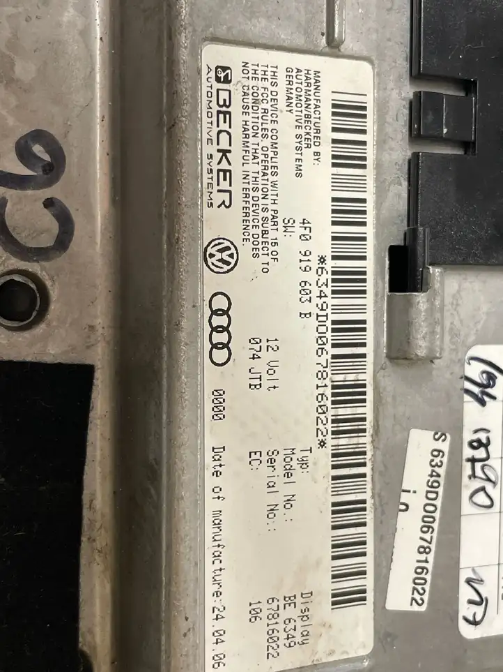 Audi A6 S6 C6 4F (2004 - 2008) 4F0919603B Магнитола / мультимедийная система — фото 3