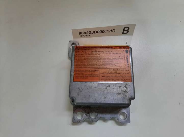 98820JD000 Nissan Qashqai Oro pagalvių valdymo blokas