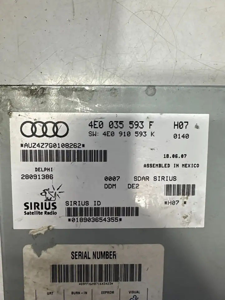 Audi Q7 4L (2009 - 2015) 4E0035593F Контроллер мультимедийной системы — фото 2