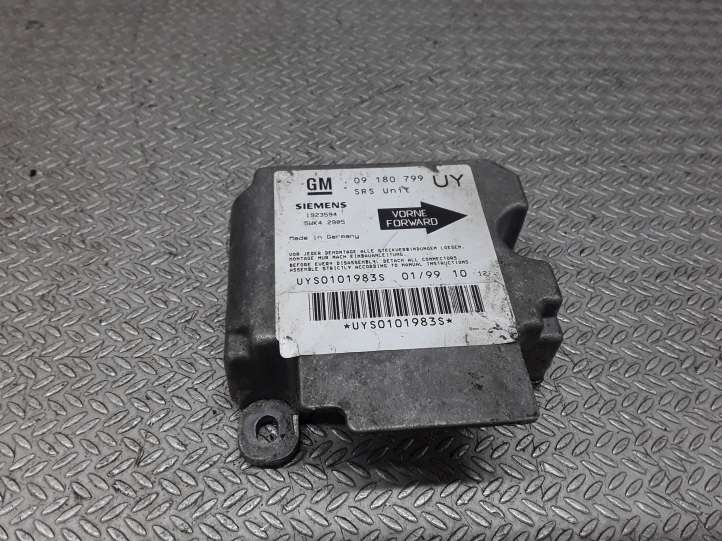 09180799UY Opel Astra G Oro pagalvių valdymo blokas