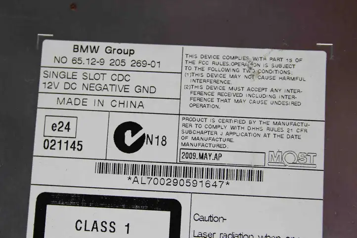 BMW X5 E70 (2006 - 2013) 9205269 CD/DVD чейнджер — фото 5