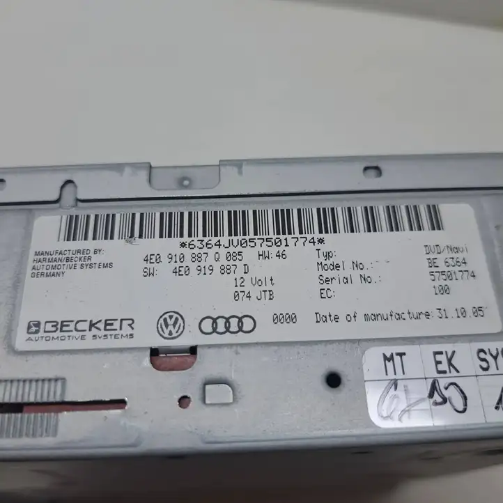 Audi A6 S6 C6 4F (2004 - 2008) 4E0910887Q Навигационный привод CD/DVD — фото 6