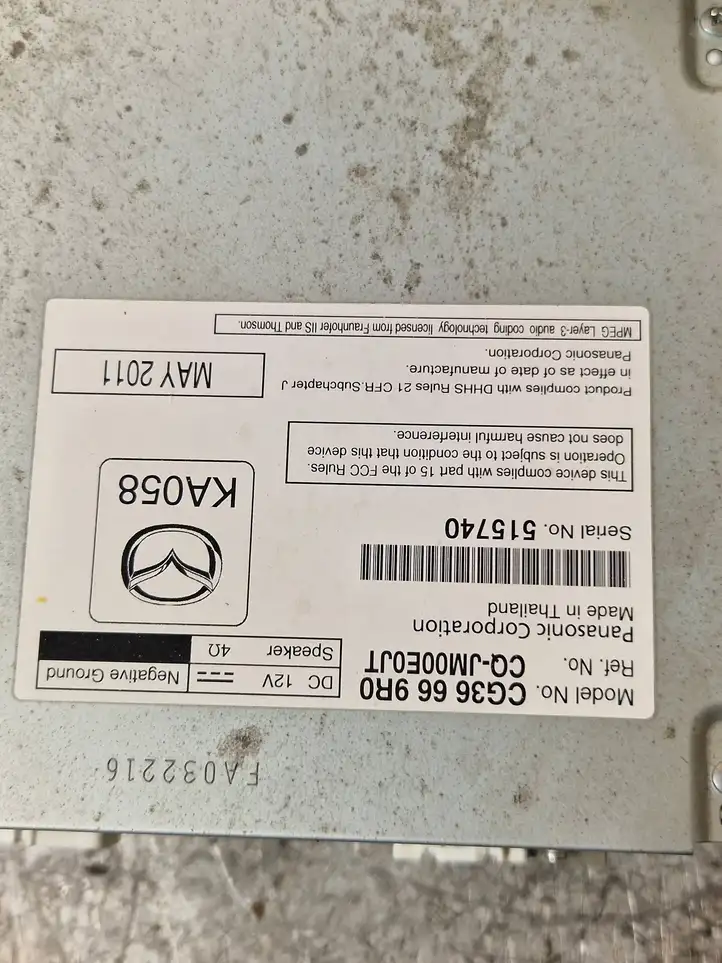 Mazda 5 (2010 - 2016) CG36669R0 Магнитола / мультимедийная система — фото 3