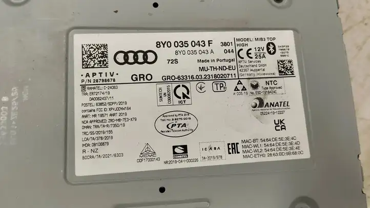 Audi A3/S3 8Y (2020 - ) 8y0035043f Магнитола / мультимедийная система — фото 6