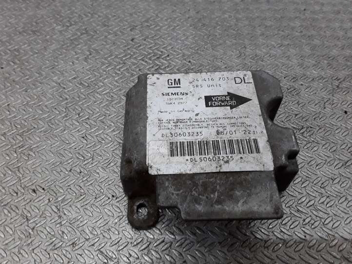 24416703DL Opel Astra G Oro pagalvių valdymo blokas