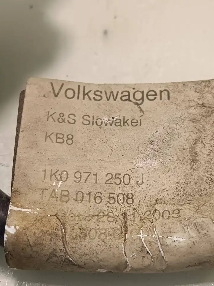 Volkswagen Golf Plus (2004 - 2008) 1K0971250J Минусовой провод аккумулятора — фото 3