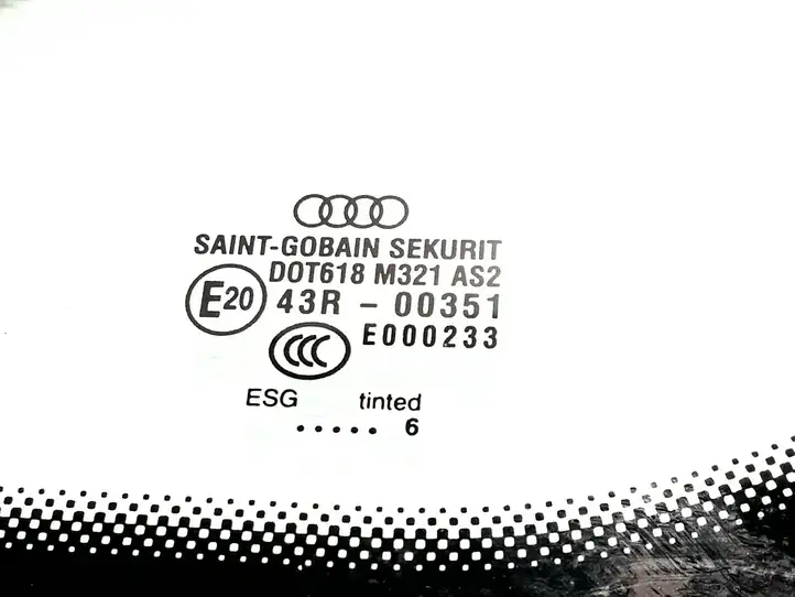Audi A8 S8 D3 4E (2005 - 2007) 4E0845300M Заднее боковое стекло — фото 2