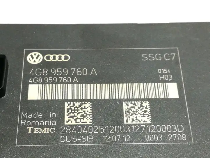 Audi A7 S7 4G (2010 - 2014) 4G8959760A Блок управления сиденьем — фото 4